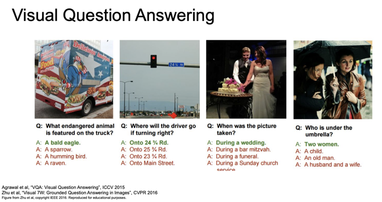 visual question answering