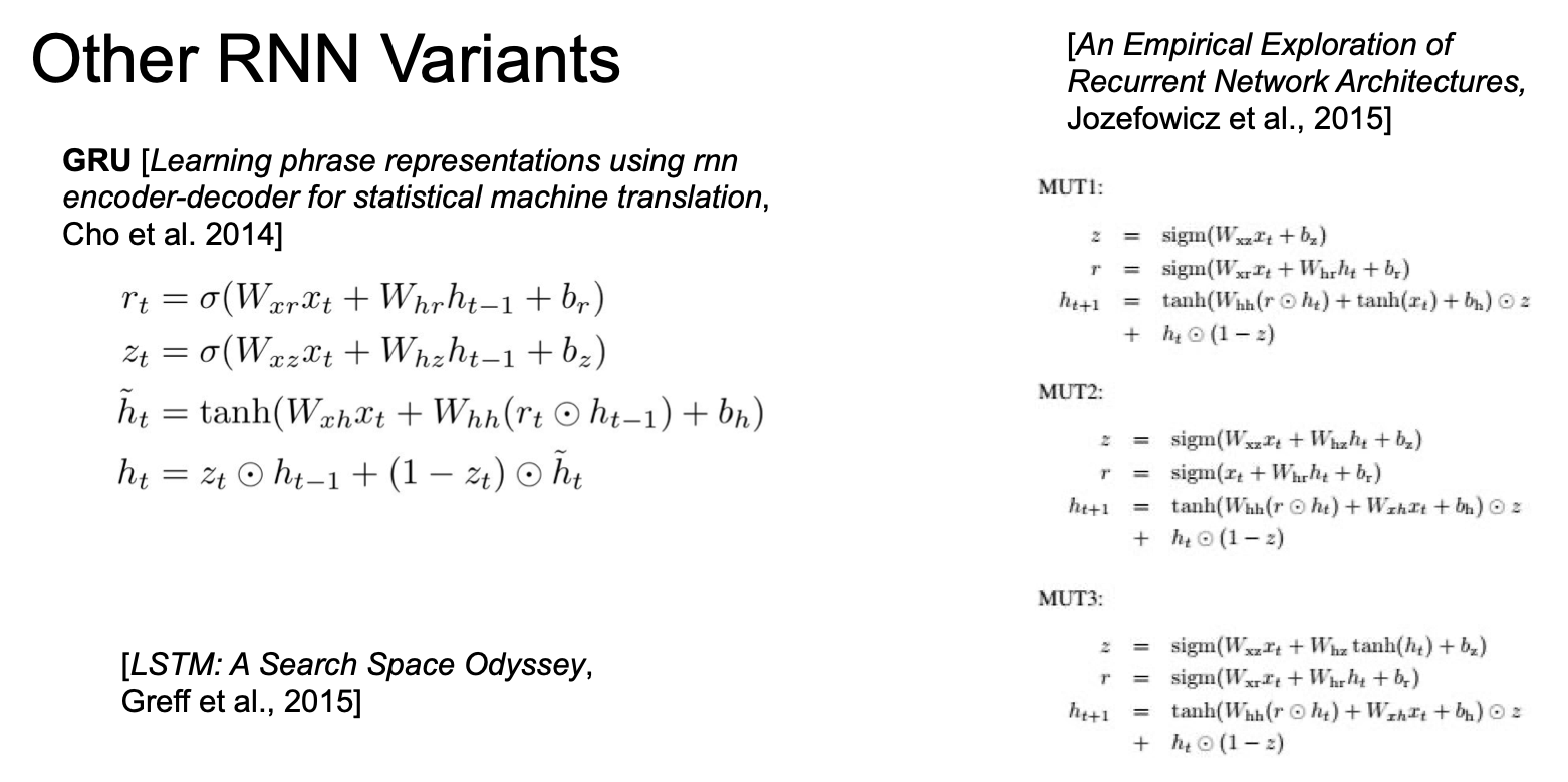 other rnn varients